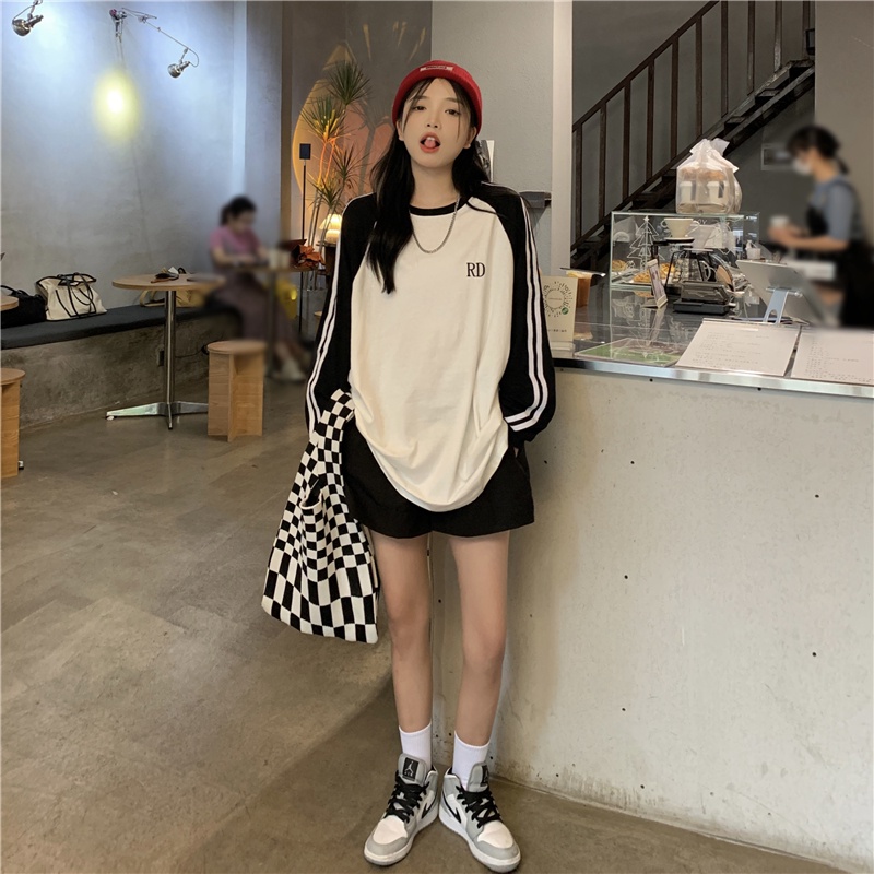 Áo Thun Nữ Dài Tay Dáng Rộng Phong Cách Mùa Thu Mới