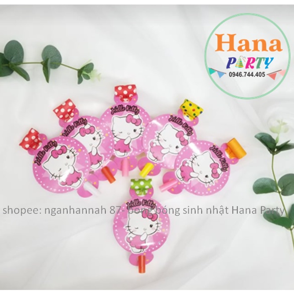 Kèn Lưỡi thổi in hình hoạt hình (Set 3c, set 6c) cho bé trai bé gái phụ kiện sinh nhật cho bé happy birthday party