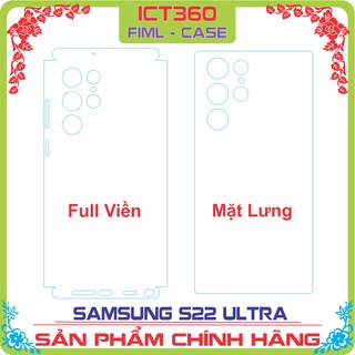 Dán mặt sau, Dán Lưng SAMSUNG S22, S22+, S22 ULTRA PPF 4 lớp Chống Trầy Xước Cao Cấp