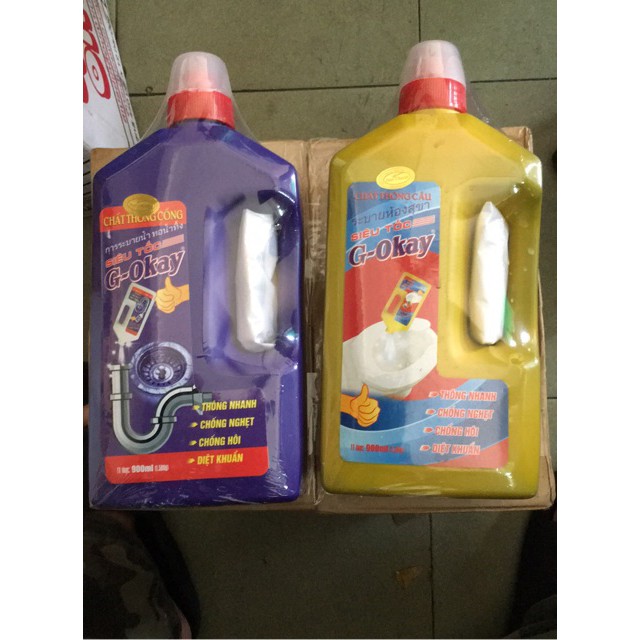 DUNG DỊCH THÔNG CỐNG SIÊU TỐC G-OKAY CHAI 600ML SIÊU ĐẬM ĐẶC