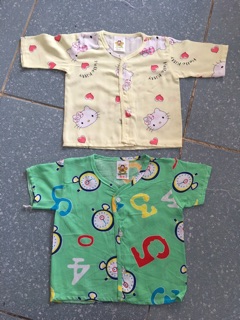 Áo tole/ lanh mặc mát cho bé cài giữa