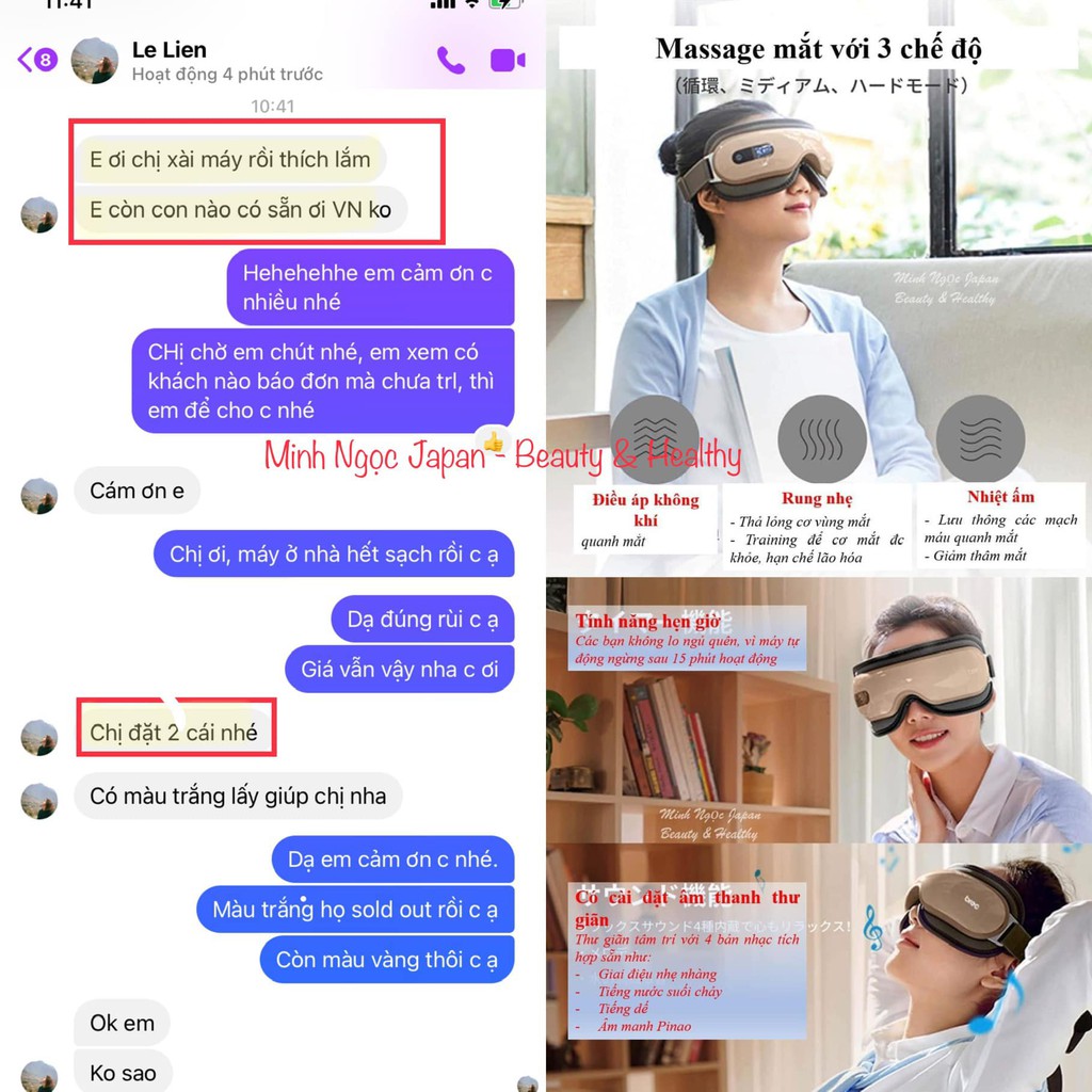 Máy massage mắt quốc dân - Breo isee 16 Nhật Bản