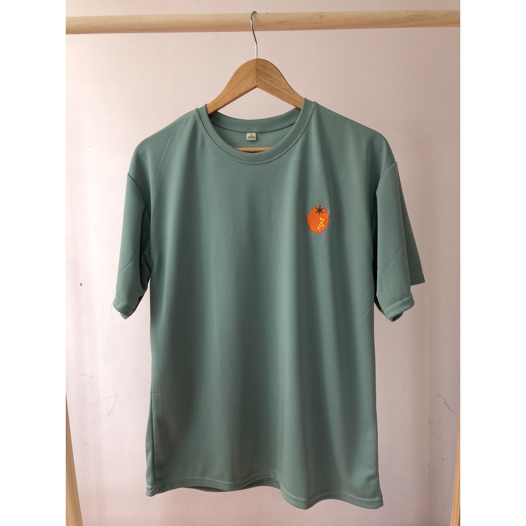 Áo thun tay lỡ unisex hình Thêu TRÁI DỨA- CÀ CHUA- TRÁI CHANH- Áo phông nữ form rộng cho cặp đôi phong cách hàn quốc