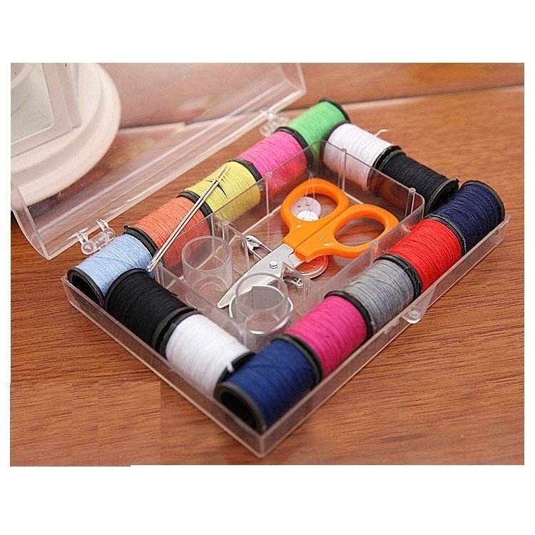 [Tổng Kho Sỉ] Bộ Hộp Kim Chỉ May Vá 19 MÓN HỘP DẸP J5 Gia Đình - Kim Khâu, Chỉ, Kéo, ...