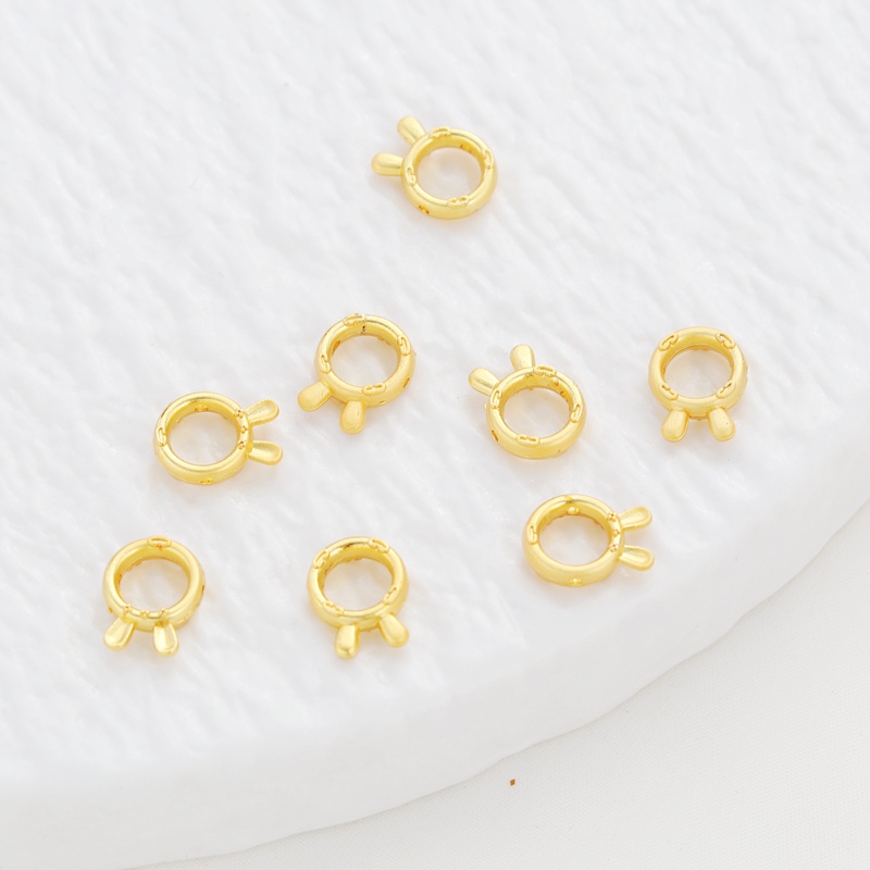 Bộ Hạt Xâu Chuỗi 9mm Mạ Vàng 18k Nhiều Màu Sắc Dùng Làm Trang Sức diy