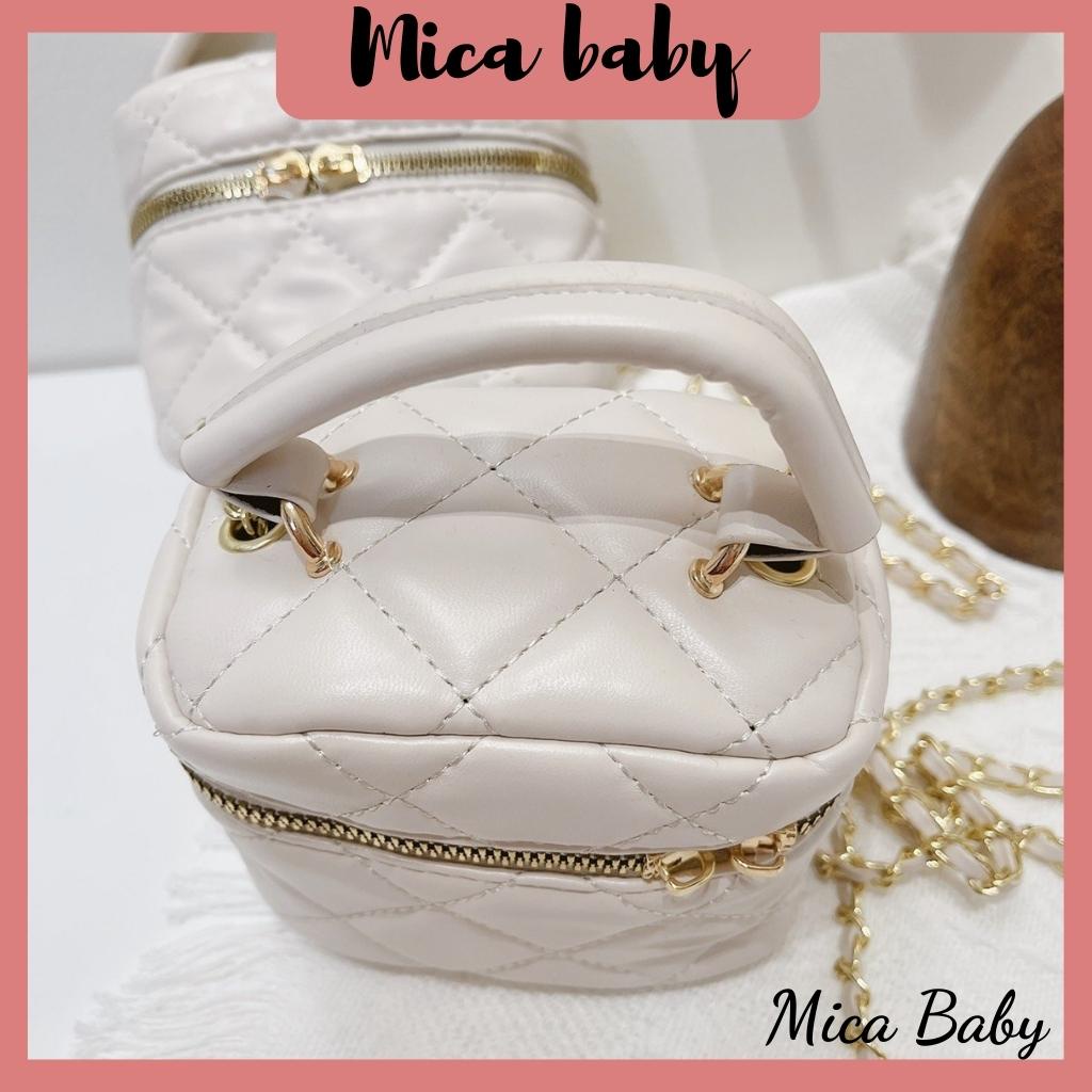 Túi hộp cặp lồng mini đeo chéo trần trám da mềm cao cấp Mica baby TC04