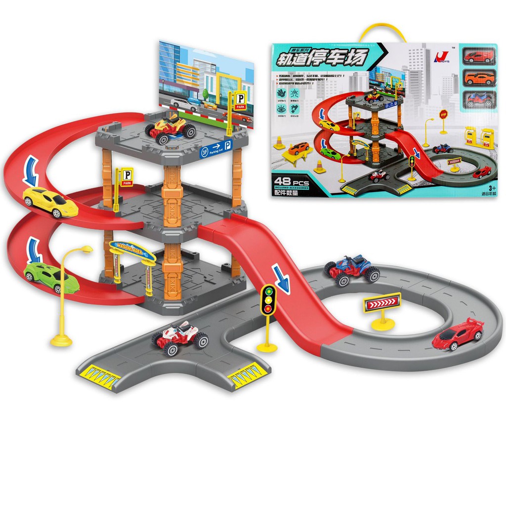 Bộ lắp ráp đường đua 48 chi tiết siêu bền chắc chắn quà tặng cho bé trẻ em
