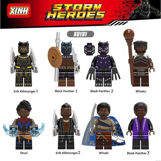 Đồ chơi lắp ráp Minifigures  Các Mẫu Nhân Vật BLack Panther-X0191