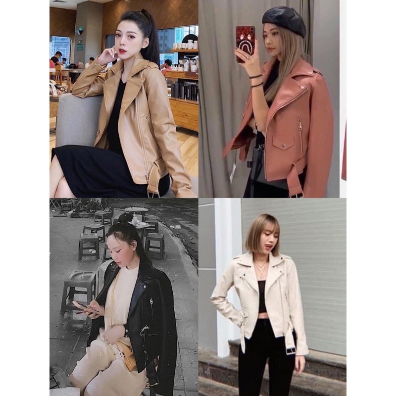 [CÓ SẴN-ẢNH THẬT] A001 Áo khoác da jacket Zara xuất xịn