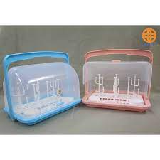 khay úp ly cốc việt nhật, giá úp bình sữa có nắp đậy 1361