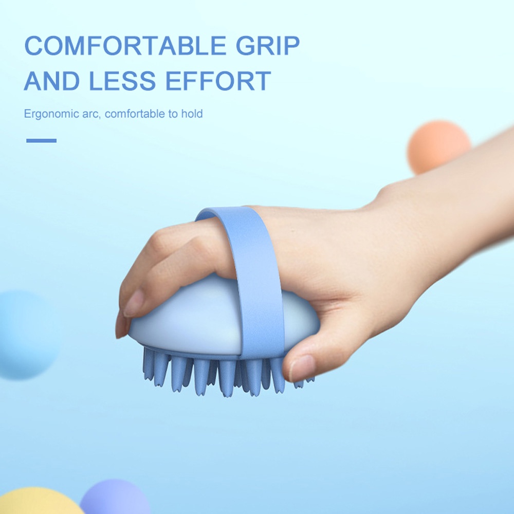 (Hàng Mới Về) Bàn Chải Silicone Mát Xa Da Đầu Tẩy Tế Bào Chết Đa Năng