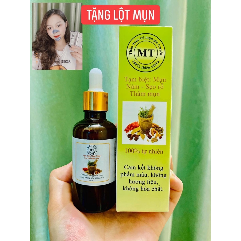 THẢO DƯỢC SẠCH MỤN MT (50ml) Tặng LỘT MỤN