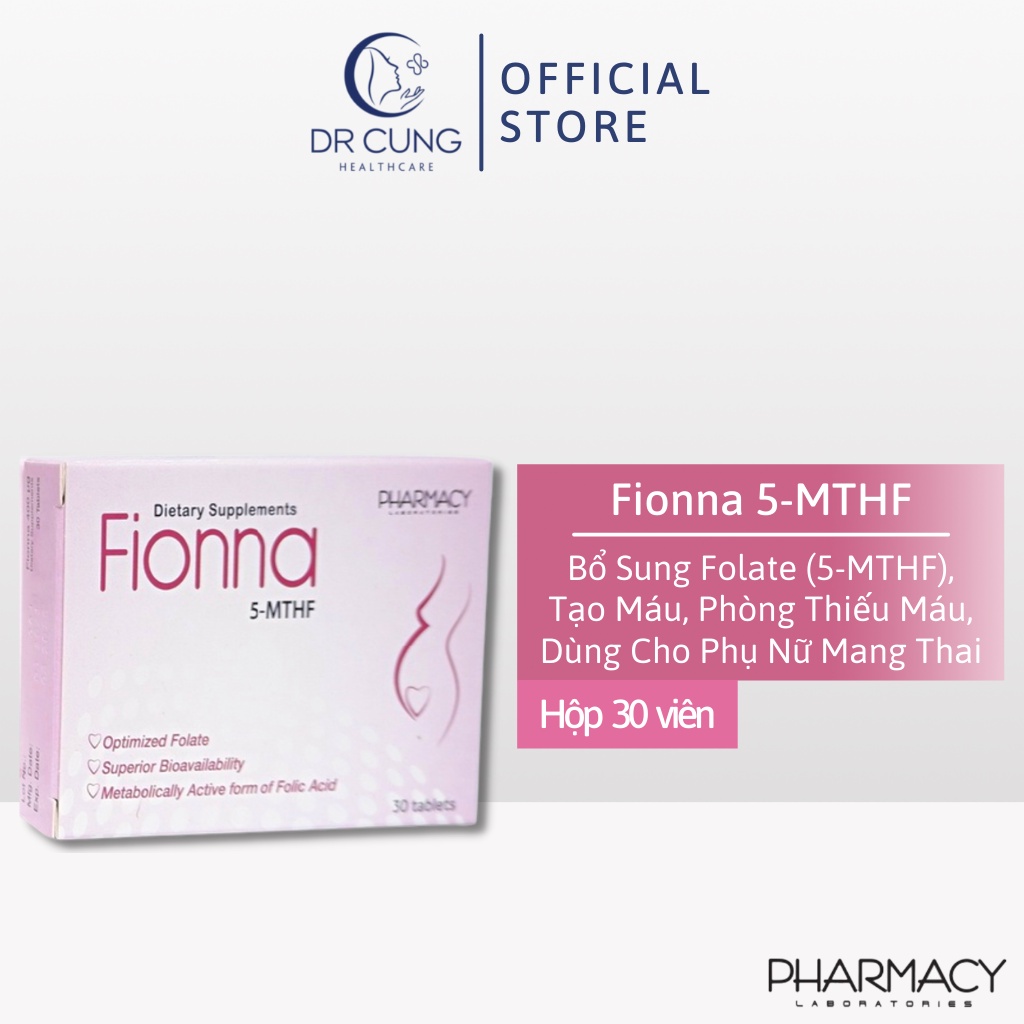 Bác Sĩ Cung Viên Uống Bổ Sung 5-MTHF Fionna -  Bổ Sung Folate, Tổng Hợp Acid Amin, Tạo Máu, Tăng Sức Đề Kháng (Hộp 30V)