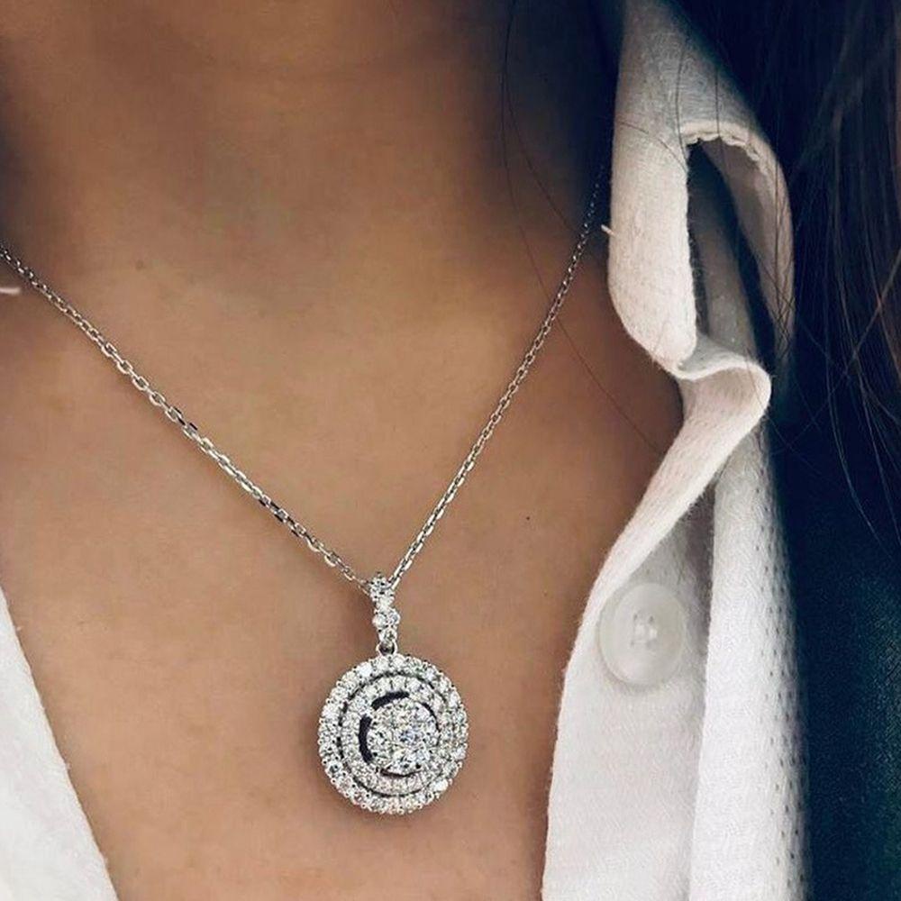 Eutus Vòng cổ Đính Đá Khối Lập Phương Trang Sức Đám Cưới Dành Cho Bạn Nữ