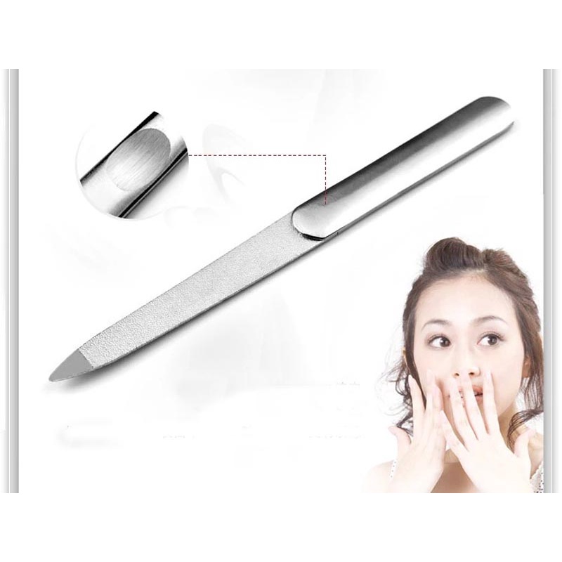 [Hàng mới về] Dũa móng hai mặt bằng thép không gỉ chăm sóc tiện lợi