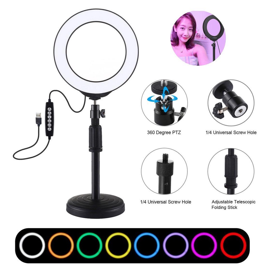 WATTLE Đèn LED Trợ Sáng Hỗ Trợ Quay Video YouTube Tik Tok