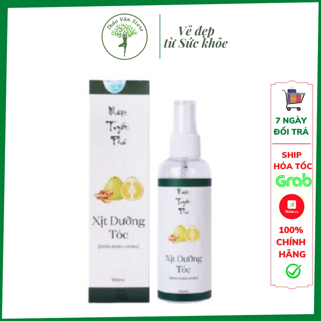 🌿Xịt Dưỡng Tóc Tinh Dầu Gừng Bưởi Nhược Tuyết Phù Ngăn Rụng, Kích Mọc Tóc 100ml🌿