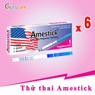 Que thử thai Amestick phát hiện thai sớm - nhanh chóng - đơn giản - chính xác - Combo 6 que