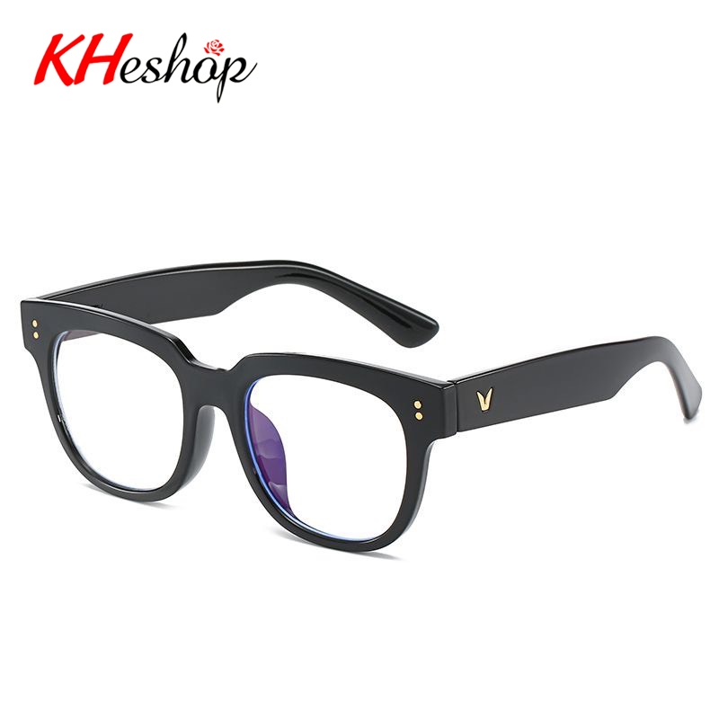 [Đẳng cấp] Kính  0 độ Gọng Vuông Chữ V màu đen siêu hot, phù hợp nam nữ tuổi Teen đi nắng cực đỉnh mã Y2203