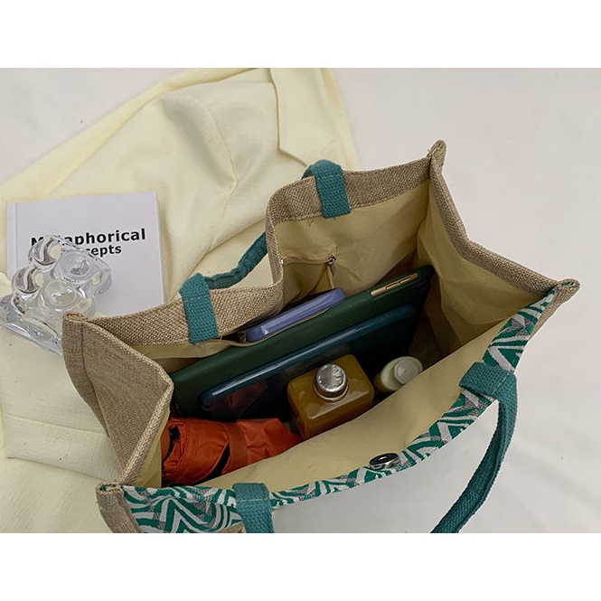 Túi Xách Vải Lanh Cỡ Lớn Thời Trang Cho Nữ