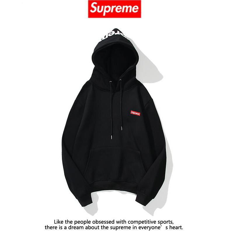 Áo Hoodie Vải Cotton In Chữ Supreme Thời Trang Cho Nam Nữ