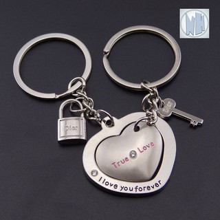 Móc Khóa Đôi Tình Yêu Tim & Khóa I Love you forever