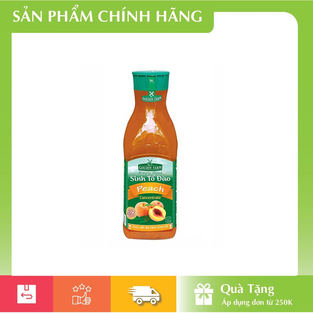 [HÀNG CHÍNH HÃNG] Sinh Tố Đào Dầm Golden Farm 1lít