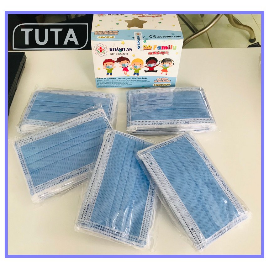 Khẩu trang y tế trẻ em Khánh An 3 lớp chính hãng | BigBuy360 - bigbuy360.vn