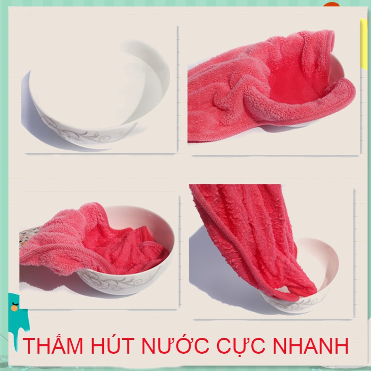 Khăn Lau Tay Lông Cừu KIBA, Chất Siêu Mềm, Siêu Thấm, Có Móc Treo Tiện Lợi, Nhiều Màu Sắc Xinh Xắn