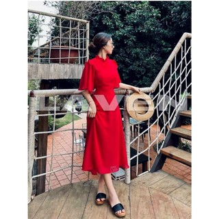 ĐẦM REN BI NỔI CỘT NƠ LƯNG