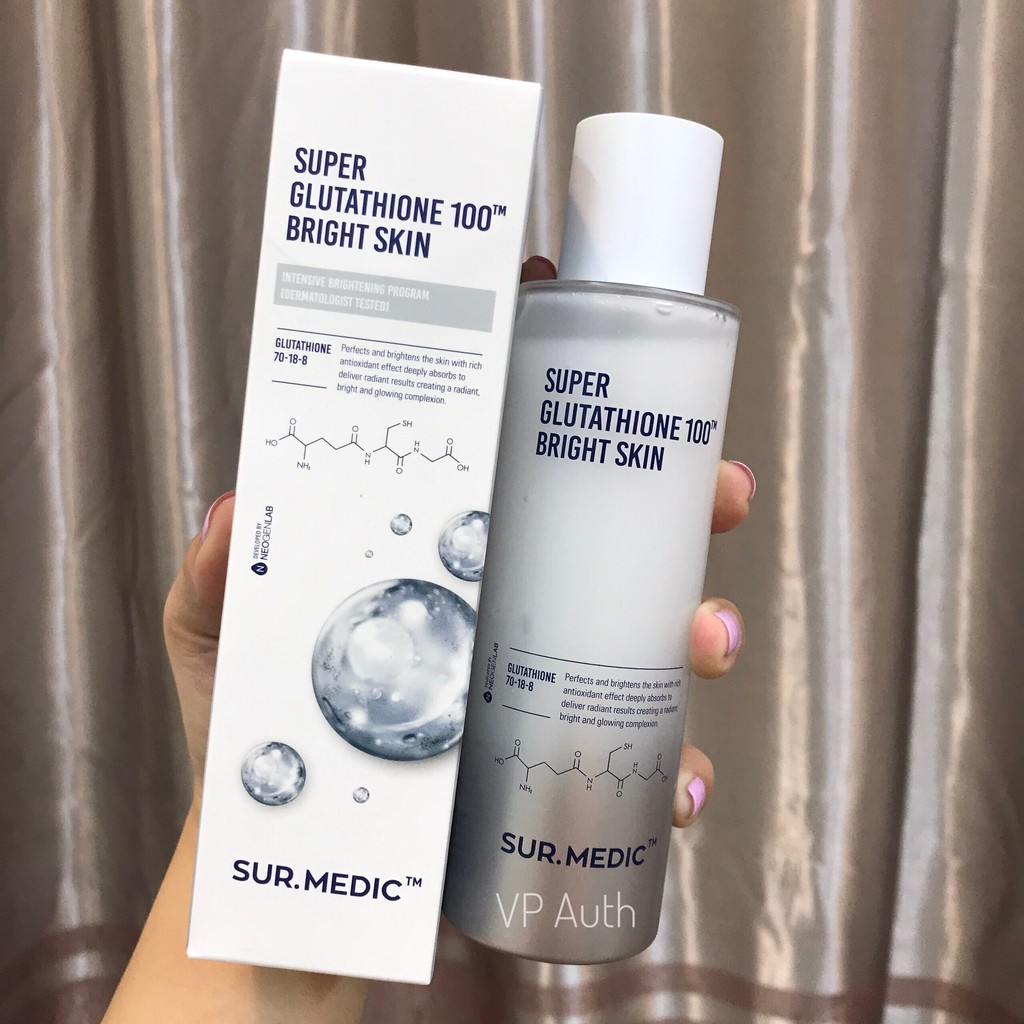 Toner Trắng Da Sur.Medic Super Glutathione 100 Bright Skin