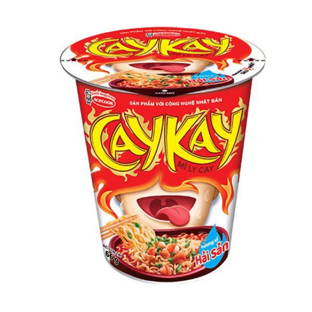 Mì CayKay ly vị hải sản/ bò / kim chi 64g