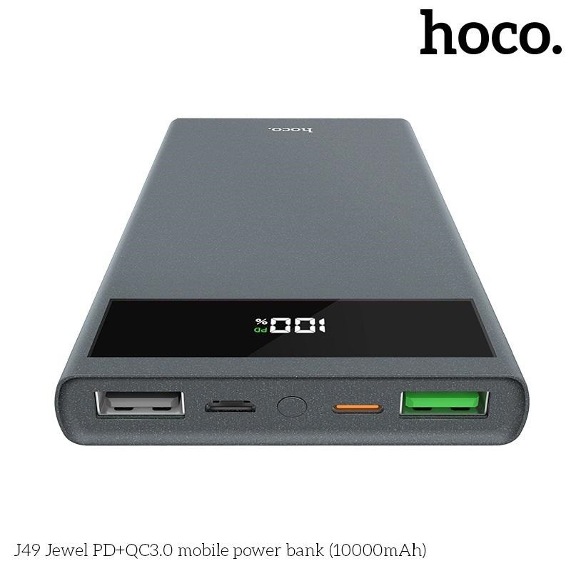 Pin sạc dự phòng Hoco J49 Jewel 10000mAh lõi polymer, sạc nhanh QC 3.0, sạc PD (Màu ngẫu nhiên)