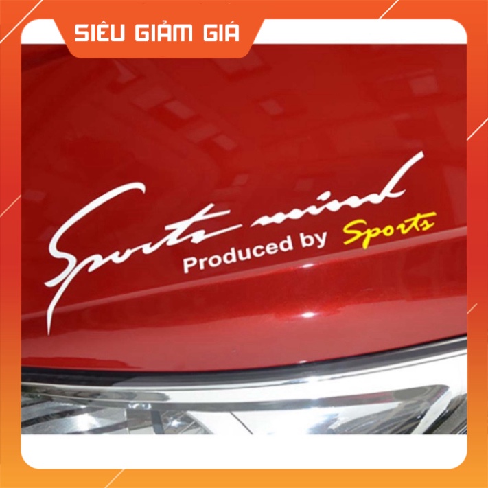 Tem dán decal Sport mind prodeced by Sports xe hơi ô tô đầy đủ màu sắc