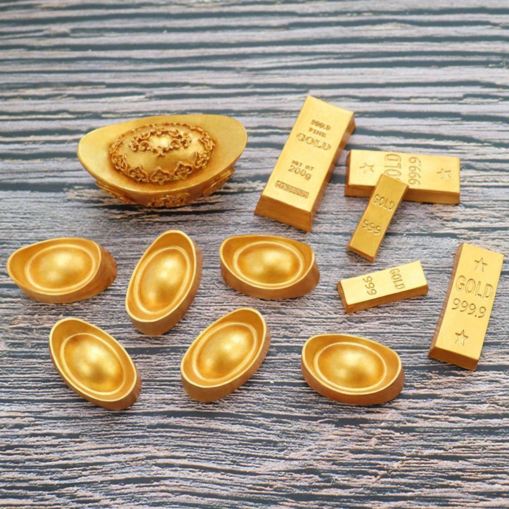 YIYU 1 Khuôn Silicone Tạo Hình Viên Gạch Vàng DIY Sáng Tạo Không Mùi