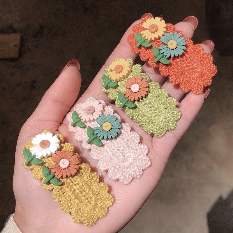 Kẹp Tóc Hình Hoa Cúc Dễ Thương Cho Nữ