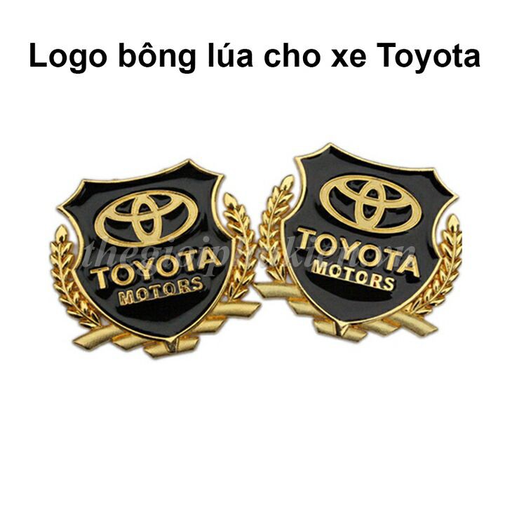 Bộ 2 Logo dạng Bông lúa theo xe -Toyota( hàng chất )