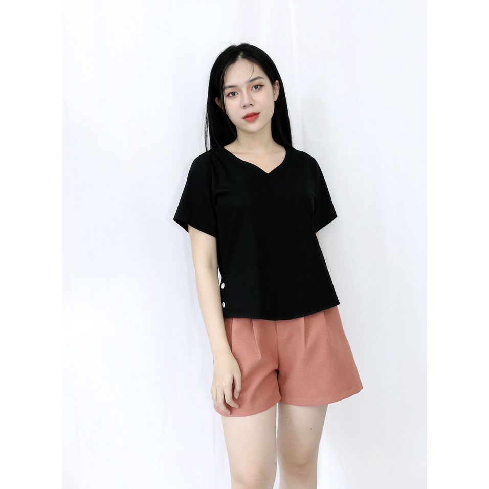 Quần vải MANGBộ đồ Quần Đùi Áo Kiểu O Áo vải LỤA cao cấp (Quần cam đất áo trắng và đen) - ĐẲNG CẤP QUÝ PHÁI