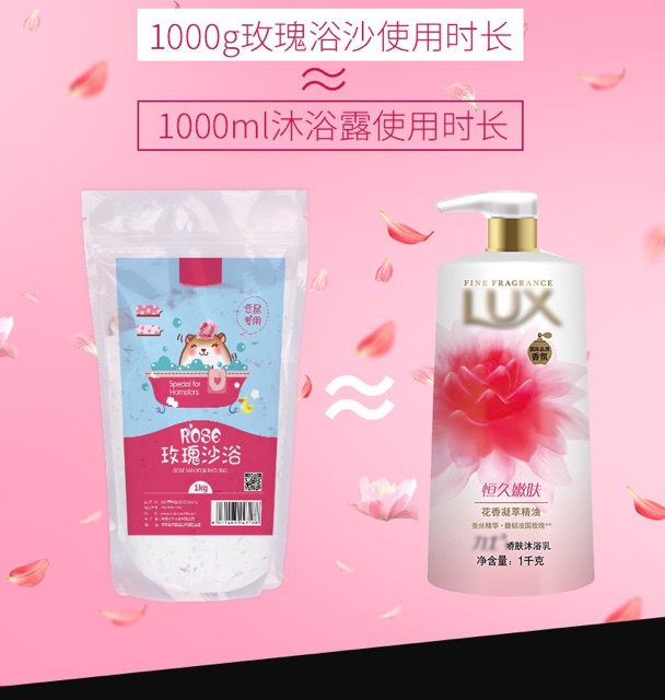 Hamster thú cưng - Cát tắm chuột cao cấp Won Moo 1000g hương Lux Rose sang trọng khử mùi làm sạch hamster thú cưng