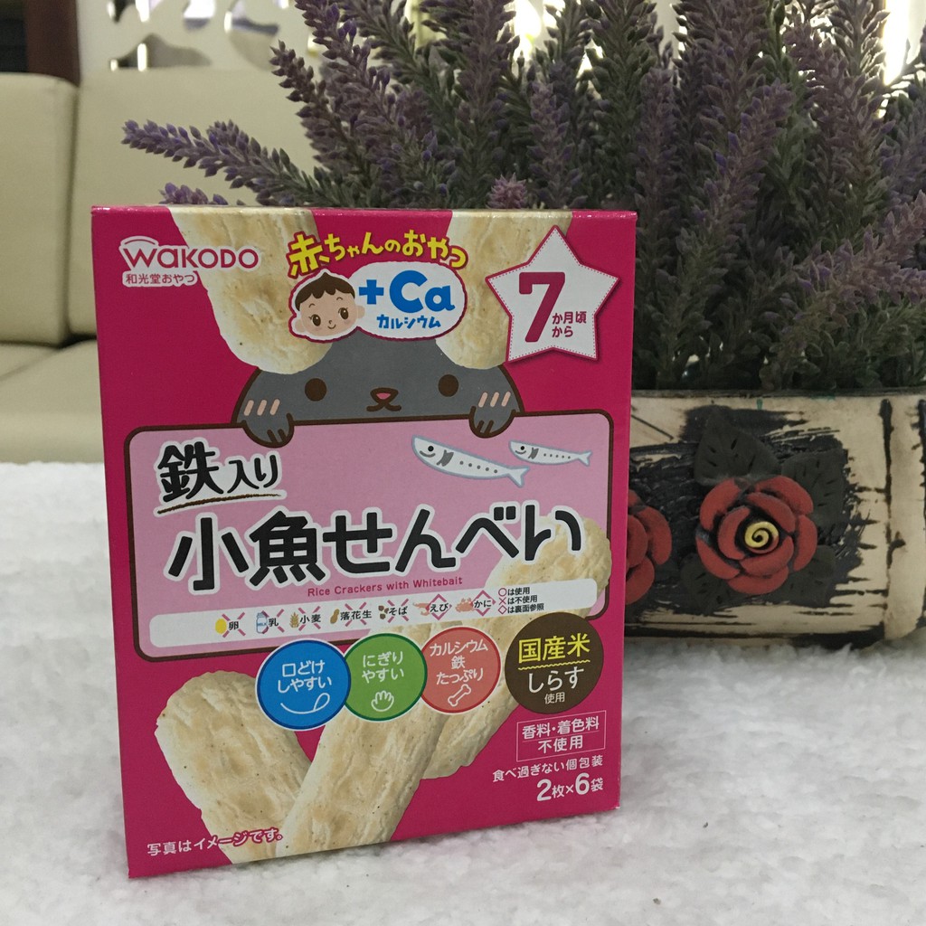 Bánh ăn dặm Wakodo, Nhật Bản cho bé từ 7 tháng tuổi