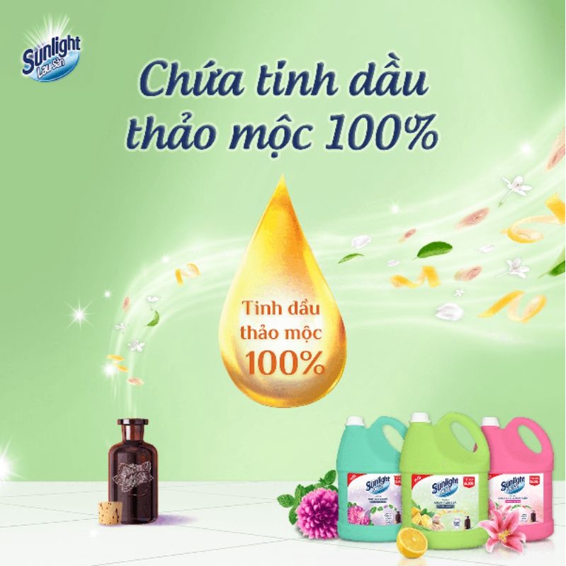 Nước lau sàn tinh dầu thảo mộc -hương chanh Yuzu &amp; sả ngăn côn trùng 3,6kg.