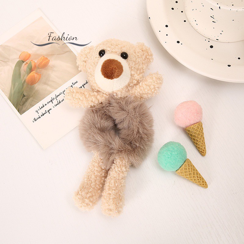 Dây Cột Tóc Hình Gấu Bông Hoạt Hình Phong Cách Hàn Quốc Xinh Xắn, Siêu Dễ Thương, Cột Tóc Gấu Cho Bé - LAI'S STORE