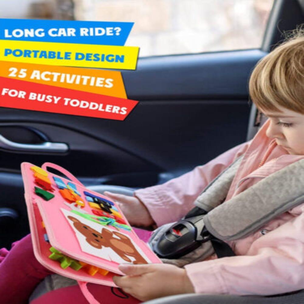 CHOOKEY Sách Vải Học Mẫu Giáo Montessori Màu Hồng Cho Bé