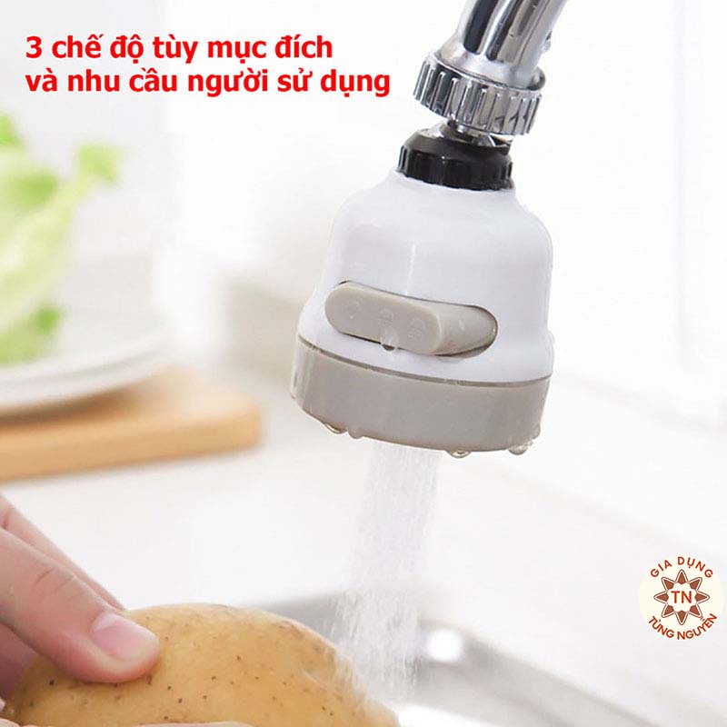 Đầu Vòi Tăng Áp 3 Chế Độ Xoay 360 Độ bồn rửa bát [VÒI TĂNG ÁP]