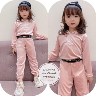 BỘ NHUNG CHO BÉ GÁI SIZE TỪ 10-24KG