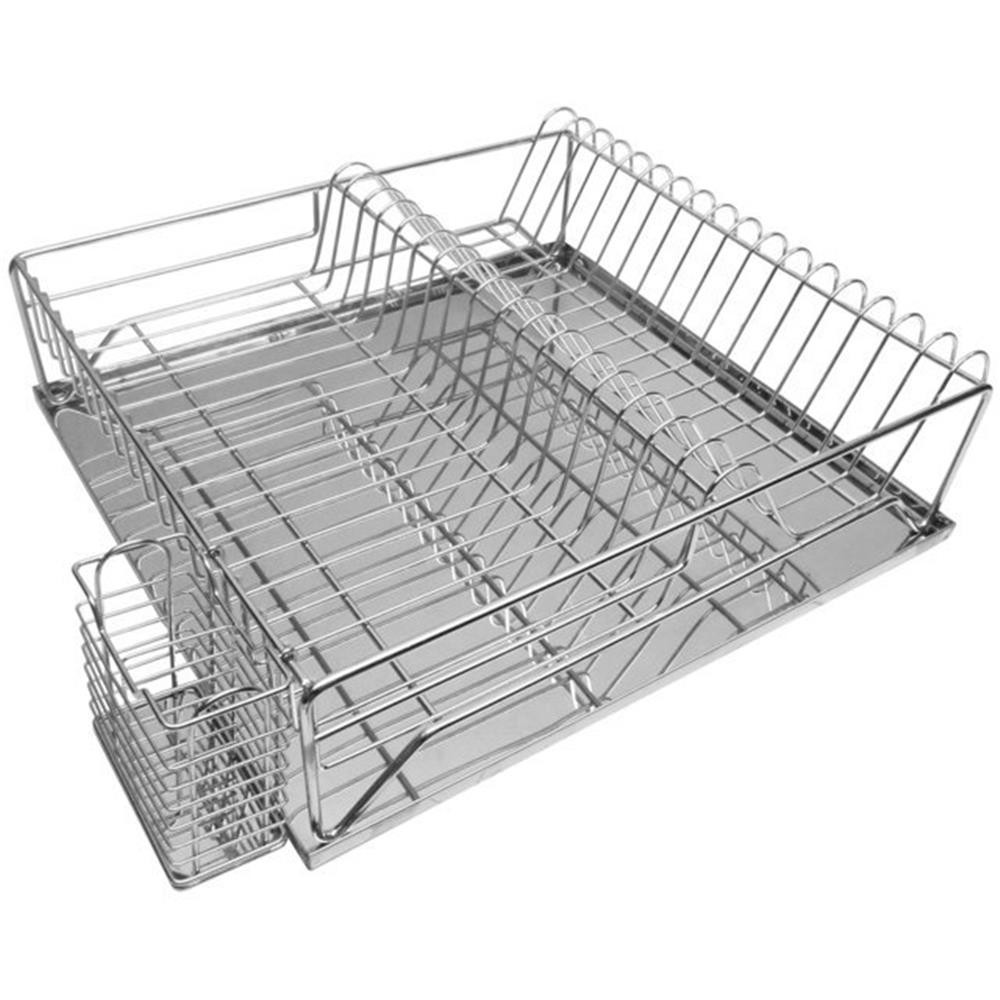HomeBase KECH Kệ Inox đựng chén đĩa đồ dùng nhà bếp khay bằng thép ko gỉ Thái Lan W49xD46.5xH14 Cm