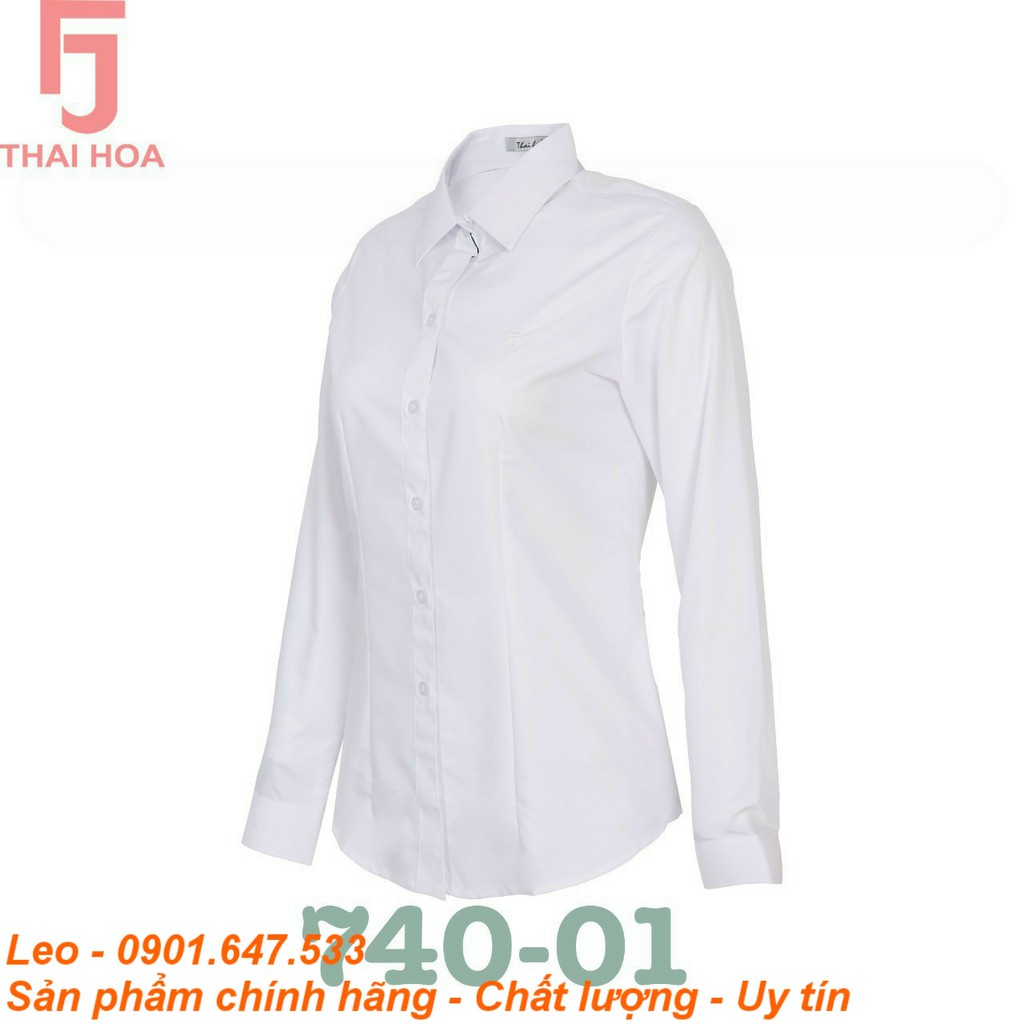 Áo Sơ Mi Thái Hòa màu trắng tinh khôi chất vải cực tốt