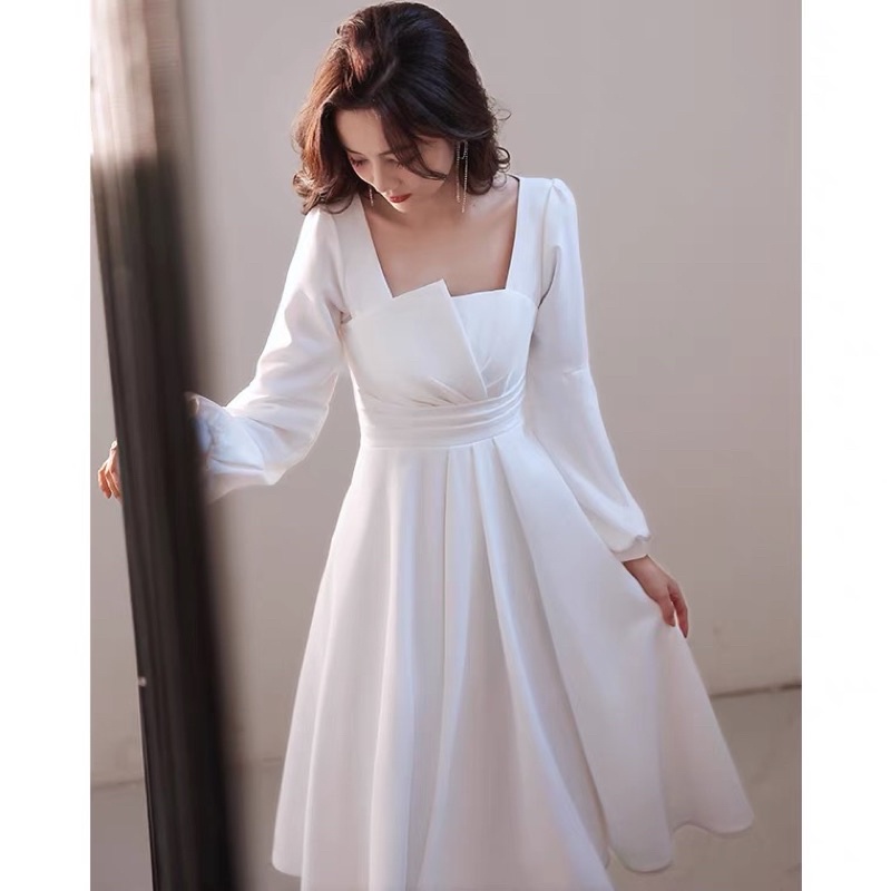 Đầm dự tiệc xếp búp ngực tôn vẻ sang trong quý phái (mã 002)