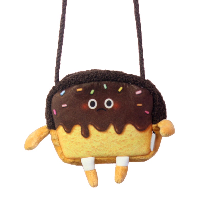 Túi Đeo Chéo Mini Hình Bánh Mì Nướng Bằng Lông Nhung Có Dây Đeo ONERI Mes