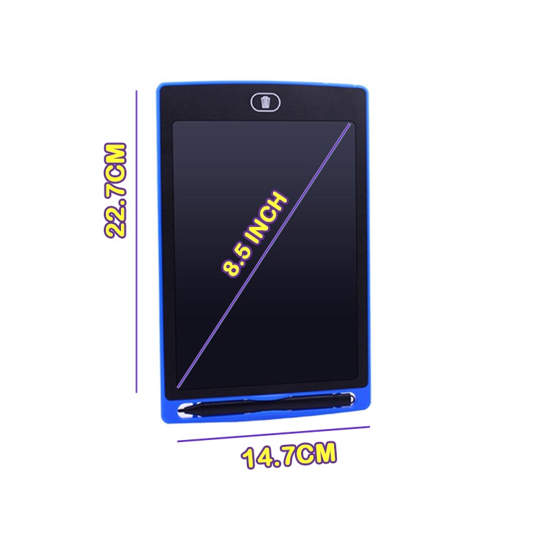 Bảng Điện Tử Thông Minh Nhiều Màu Tự Xóa Màn LCD 8.5 inch Cho Bé Tập Viết, Vẽ Đồ Chơi Giáo Dục Cho Bé